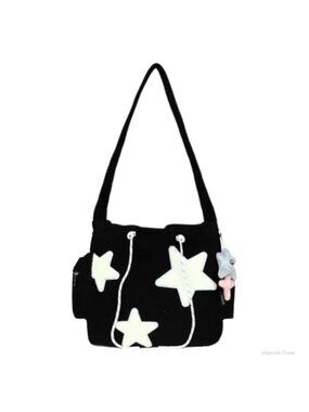 Corduroy Crossbody Tote Bag Large Capacity Messenger Shoulder Bag